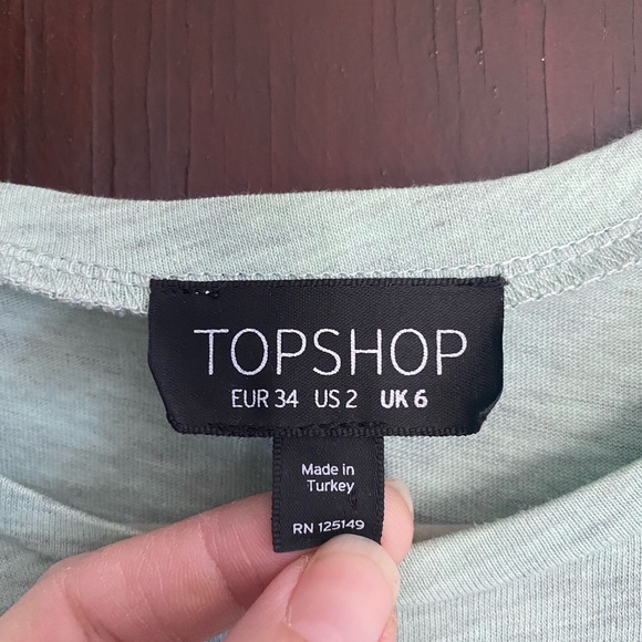 Topshop Mint Green Cutout T-Shirt Dress - Picture 5 of 6
